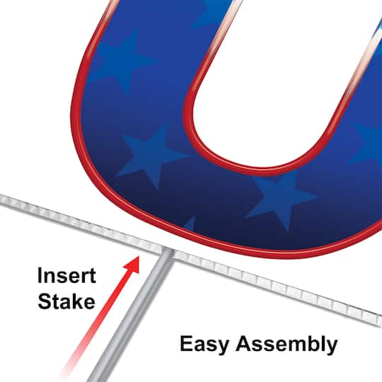 Beistle 11.5" x 6ft. USA Plastic Yard Sign Set
